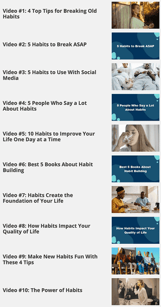 Better Habits Video Course videos